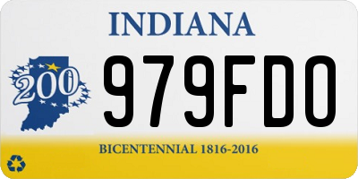 IN license plate 979FDO