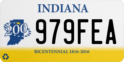 IN license plate 979FEA