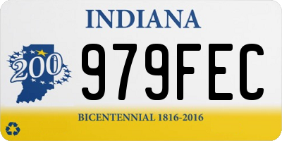 IN license plate 979FEC