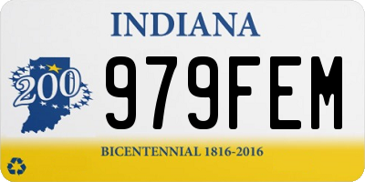 IN license plate 979FEM
