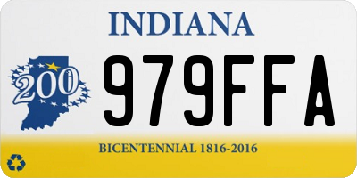 IN license plate 979FFA