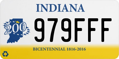 IN license plate 979FFF