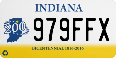 IN license plate 979FFX