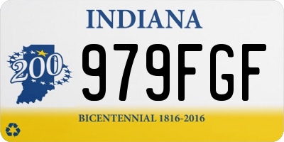 IN license plate 979FGF
