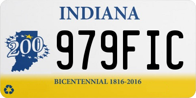 IN license plate 979FIC