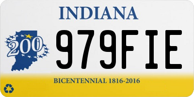 IN license plate 979FIE