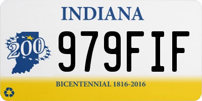 IN license plate 979FIF