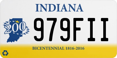 IN license plate 979FII