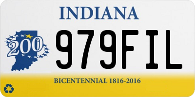 IN license plate 979FIL