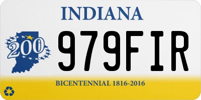 IN license plate 979FIR