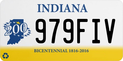 IN license plate 979FIV