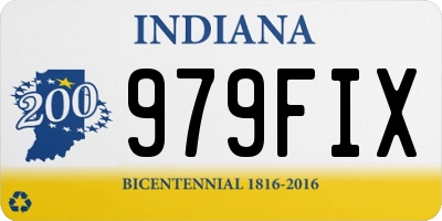 IN license plate 979FIX