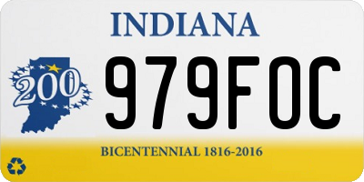IN license plate 979FOC