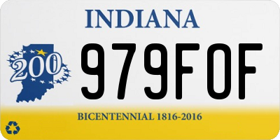 IN license plate 979FOF