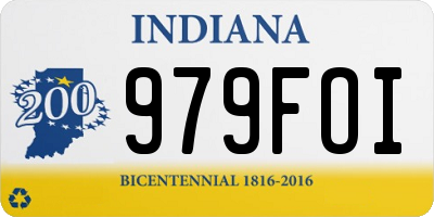 IN license plate 979FOI