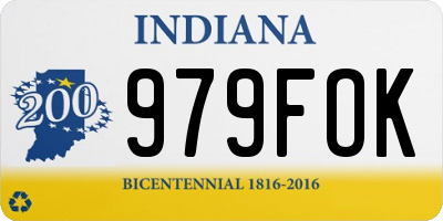 IN license plate 979FOK