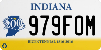 IN license plate 979FOM