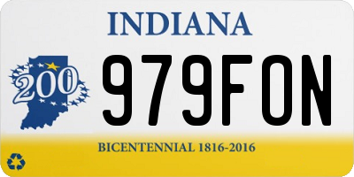 IN license plate 979FON