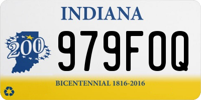 IN license plate 979FOQ