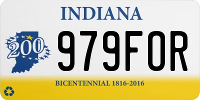 IN license plate 979FOR