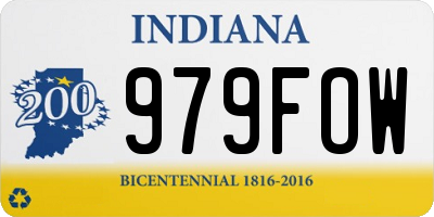 IN license plate 979FOW