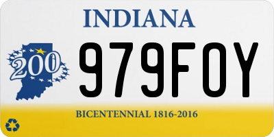 IN license plate 979FOY