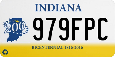 IN license plate 979FPC
