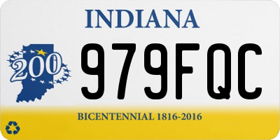 IN license plate 979FQC