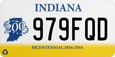 IN license plate 979FQD