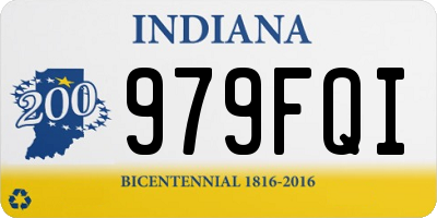 IN license plate 979FQI