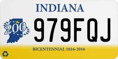 IN license plate 979FQJ