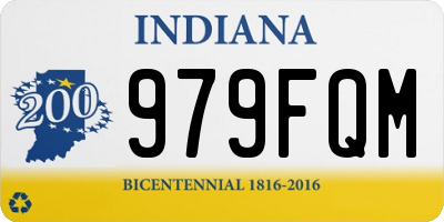 IN license plate 979FQM