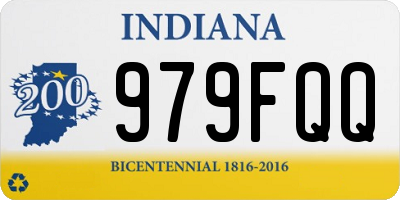 IN license plate 979FQQ
