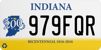 IN license plate 979FQR