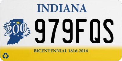 IN license plate 979FQS