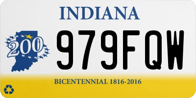 IN license plate 979FQW