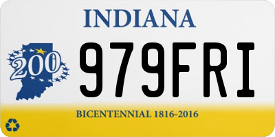 IN license plate 979FRI