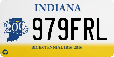IN license plate 979FRL