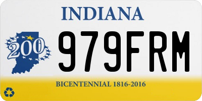 IN license plate 979FRM