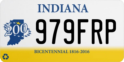 IN license plate 979FRP