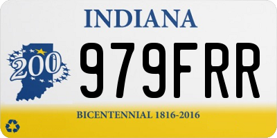 IN license plate 979FRR