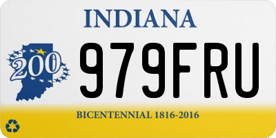 IN license plate 979FRU