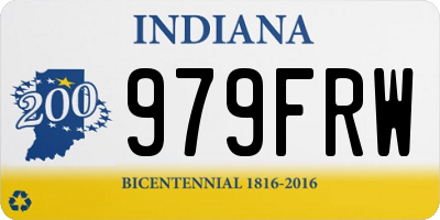 IN license plate 979FRW