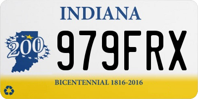IN license plate 979FRX