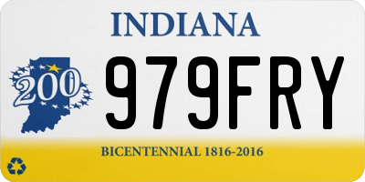 IN license plate 979FRY