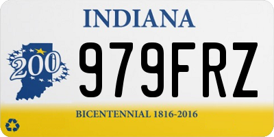 IN license plate 979FRZ