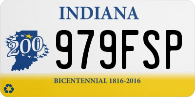 IN license plate 979FSP
