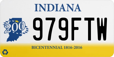 IN license plate 979FTW