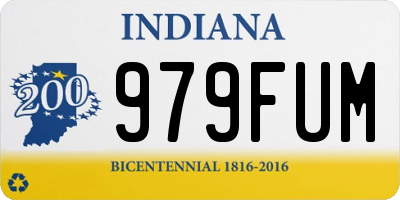IN license plate 979FUM