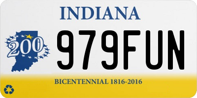 IN license plate 979FUN